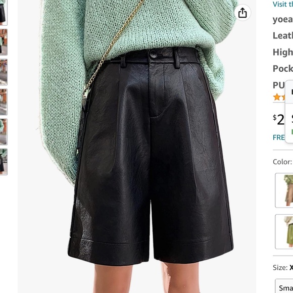 Faux Leather Shorts - Picture 6 of 6